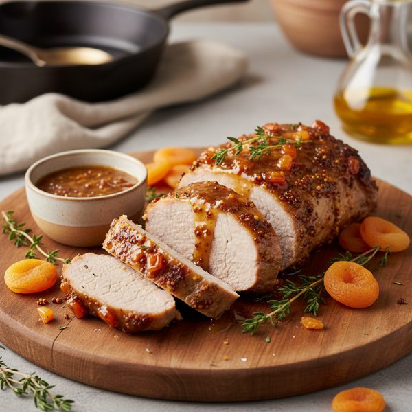 Honey-Glazed Apricot Mustard Pork Tenderloin recipe