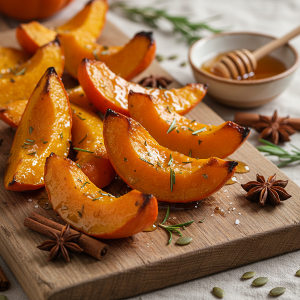 Honey-Glazed Baked Pumpkin Wedges recipe
