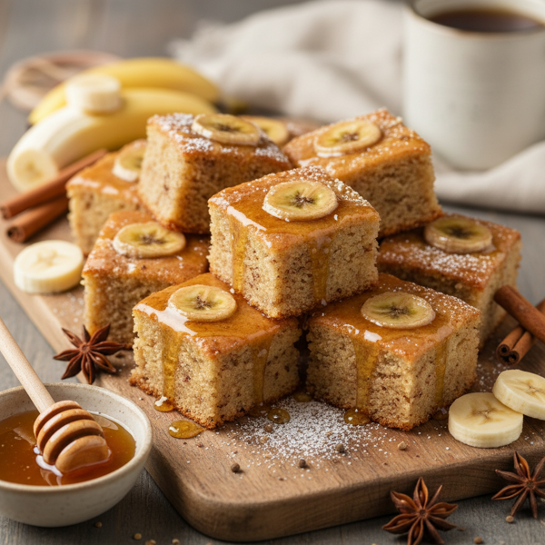 Honey-Glazed Banana Spice Squares recipe