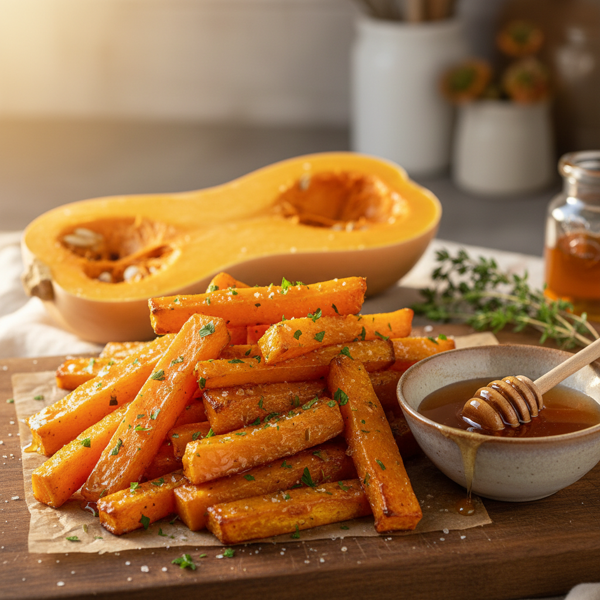 Honey-Glazed Butternut Squash Fries recipe