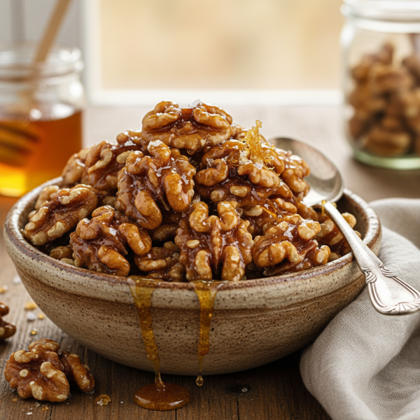 Honey-Glazed Caramelized Walnuts recipe
