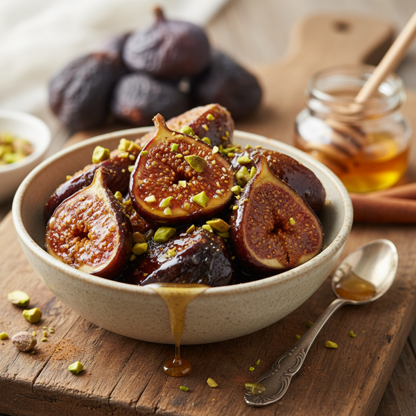 Honey-Glazed Cinnamon Figs with Pistachios recipe
