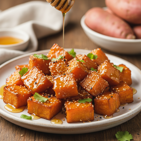 Honey-Glazed Fried Sweet Potatoes recipe