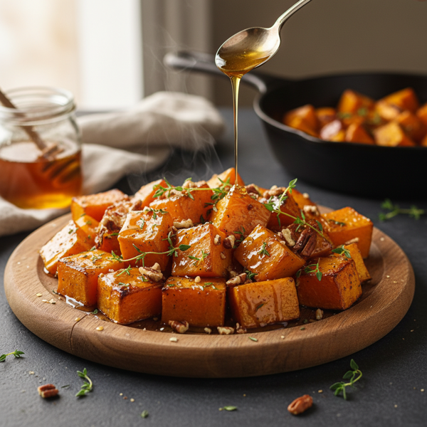 Honey-Glazed Roasted Butternut Squash recipe