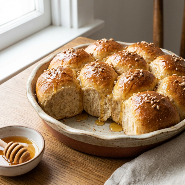 Honey-Infused Whole Wheat Yogurt Dinner Rolls recipe