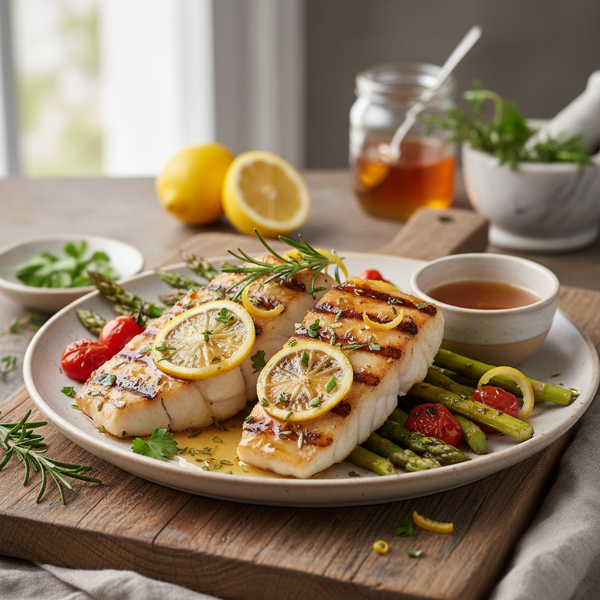 Honey-Lemon Herb Grilled Haddock recipe
