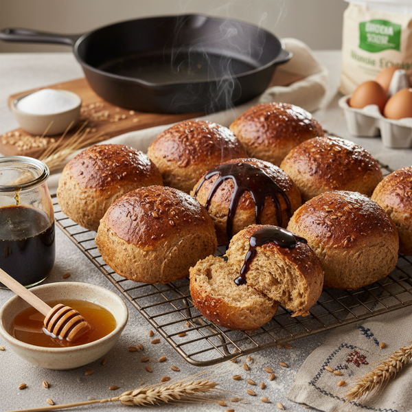 Honey-Molasses Whole Wheat Rolls recipe