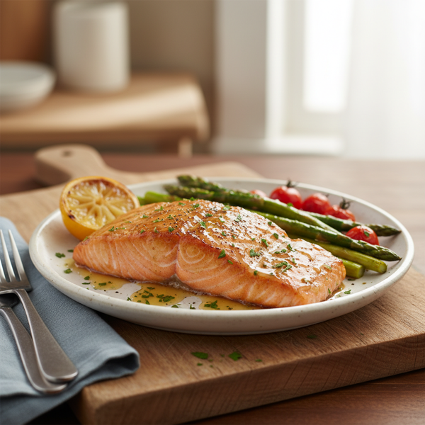 Honey-Mustard Glazed Oven Roasted Salmon recipe