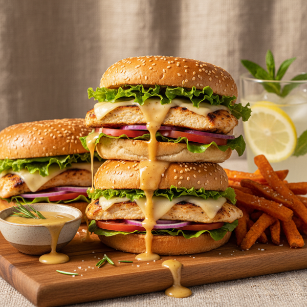 Honey-Mustard Grilled Chicken Sandwiches recipe