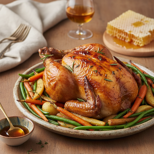 Honey-Sherry Glazed Chicken with Vegetables recipe