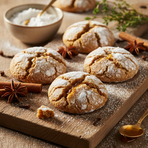 Honey-Spiced Crinkle Cookies recipe