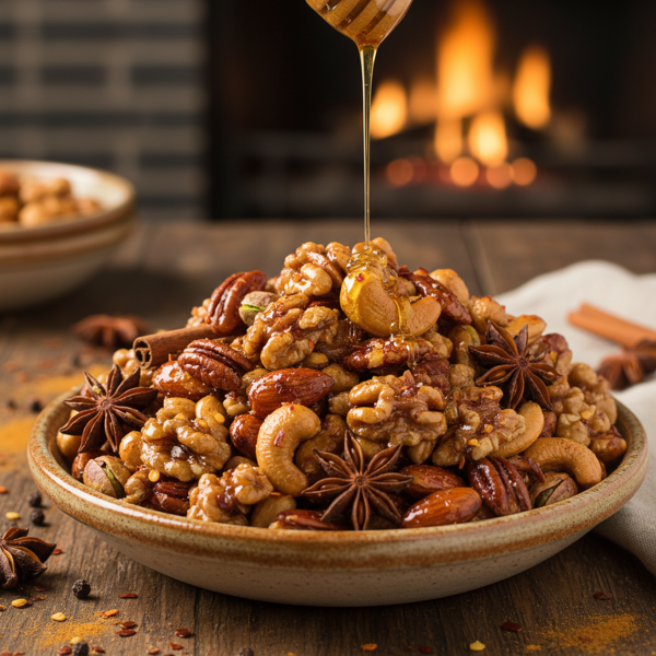 Honey-Spiced Nut Medley recipe