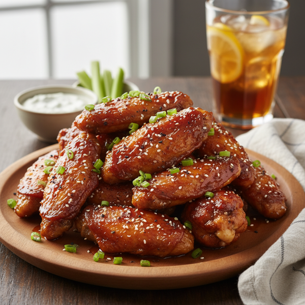 Honey BBQ Glazed Chicken Wings recipe
