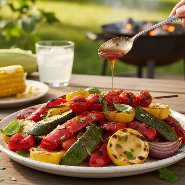 Honey BBQ Grilled Summer Veggie Medley recipe