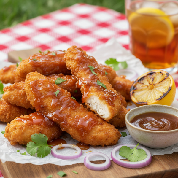 Honey BBQ Southern-Style Chicken Strips recipe