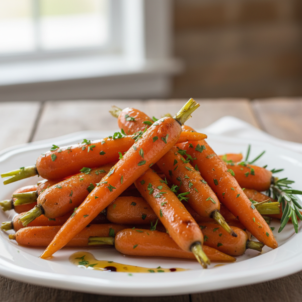 Honey Balsamic Butter Glazed Carrots recipe