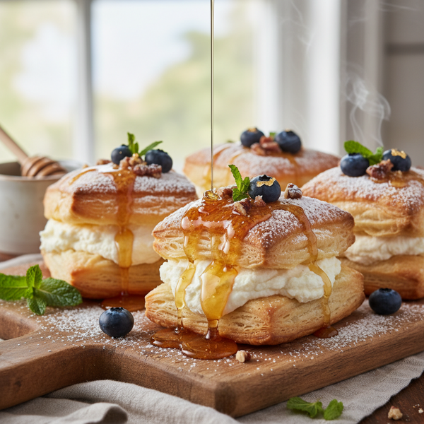 Honey Cream Cheese Puff Delight recipe