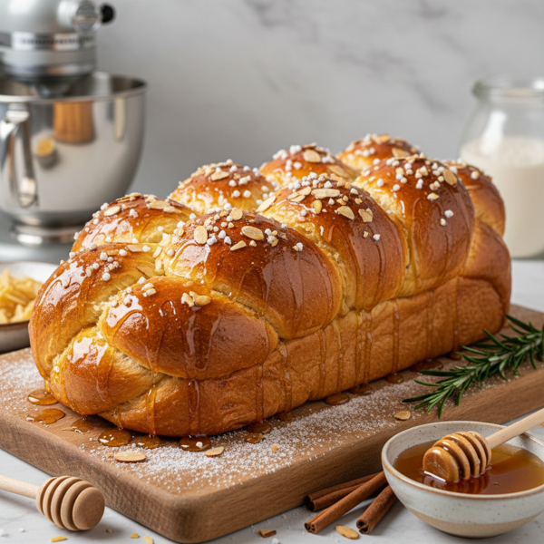 Honey Glazed Sweet Challah Bread recipe