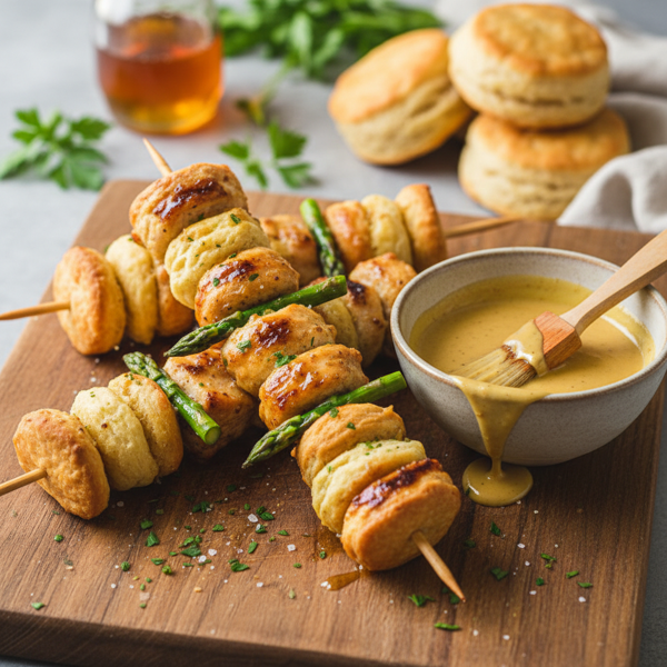 Honey Mustard Chicken & Biscuit Skewers recipe