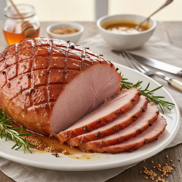 Honey Mustard Glazed Baked Ham recipe