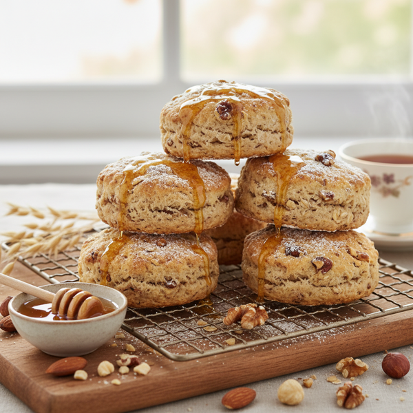 Honey Nut Oat Delight Scones recipe