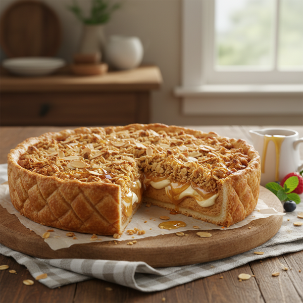 Honey Oat Delight Pie recipe