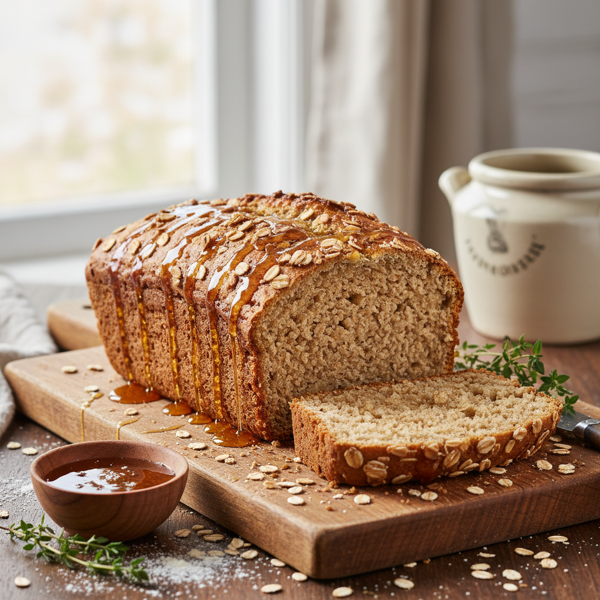 Honey Oatmeal Whole Wheat Quick Bread recipe