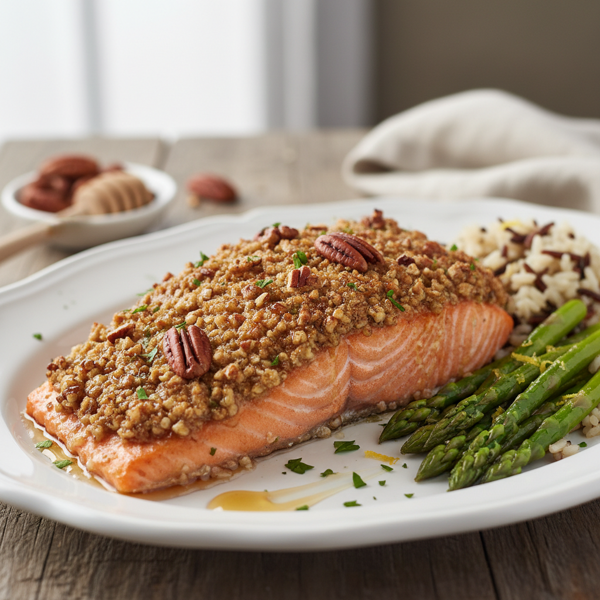 Honey Pecan Crusted Salmon Delight recipe