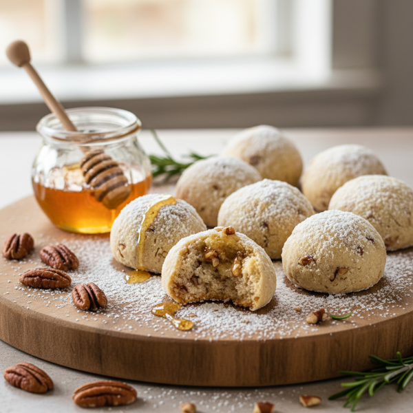 Honey Pecan Snowballs recipe