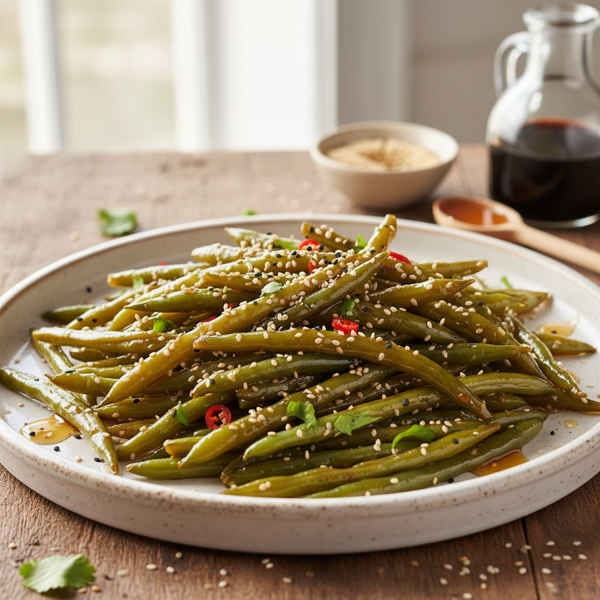 Honey Sesame Glazed Green Beans recipe