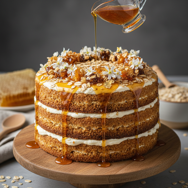 Honey and Oat Bliss Cake recipe