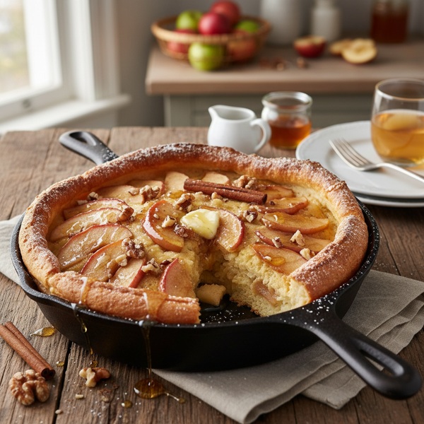 Honeyed Apple Skillet Pancake recipe
