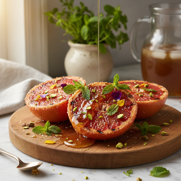 Honeyed Grilled Pink Grapefruit Delight recipe
