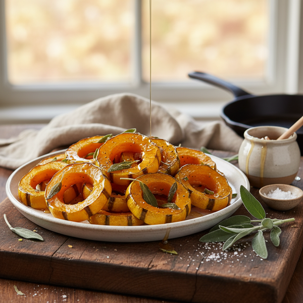 Honeyed Sage Roasted Delicata Squash recipe