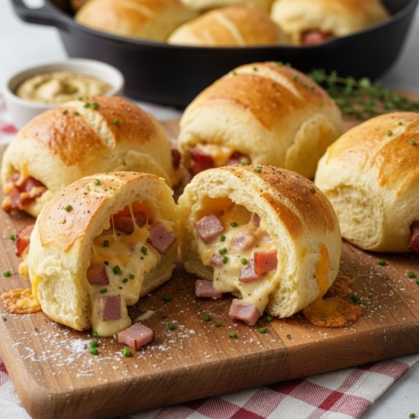 Houston-Style Savory Ham and Cheese Kolaches recipe