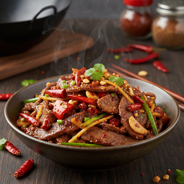 Hunan-Style Spicy Beef Stir-Fry recipe