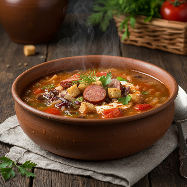 Hungarian Cabbage and Tomato Soup with Sweet and Sour Twist recipe