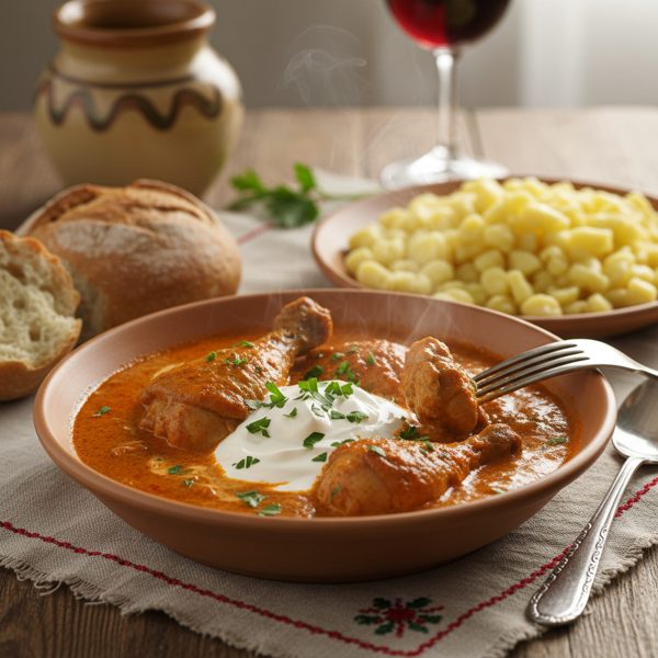 Hungarian Chicken Paprikash with Sour Cream recipe