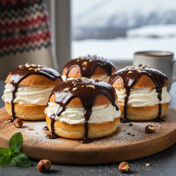 Icelandic Chocolate-Covered Cream Buns recipe