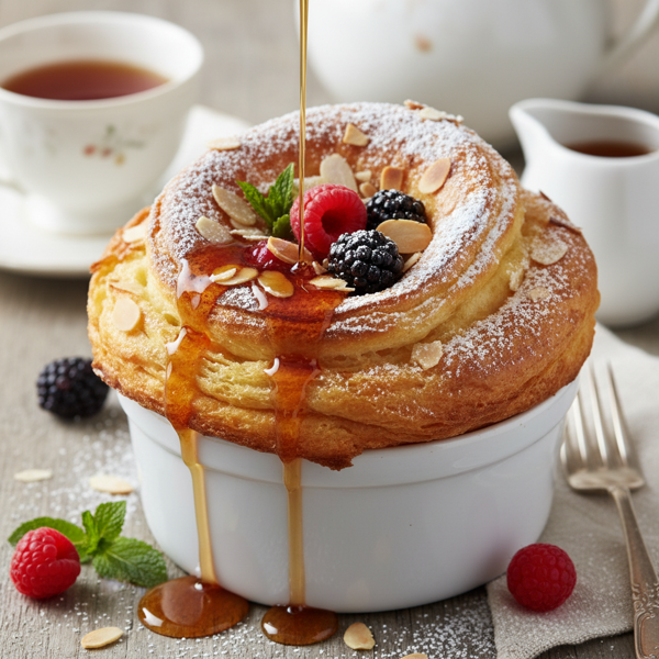 Indulgent Croissant French Toast Soufflé recipe