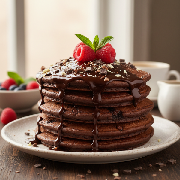 Indulgent Double-Chocolate Pancakes recipe
