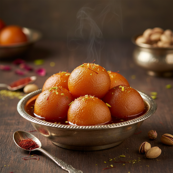 Indulgent Gulab Jamuns with Saffron Infusion recipe