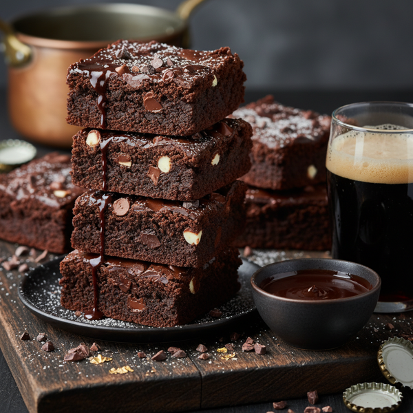 Indulgent Triple Chocolate Stout Brownies recipe