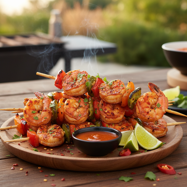 Inferno Grilled Shrimp Skewers recipe