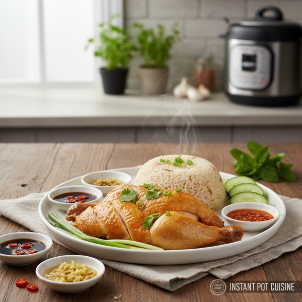 Instant Pot Hainanese-Style Chicken With Fragrant Rice recipe