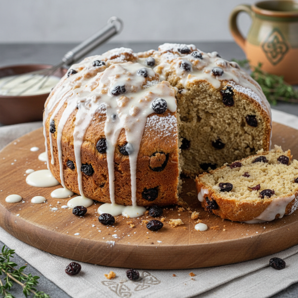 Irish Currant Soda Bread with Buttermilk Glaze recipe