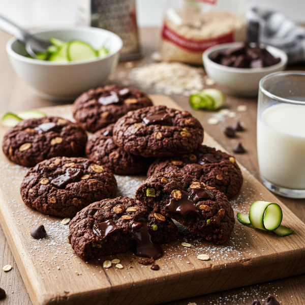 Irresistible Dark Chocolate Oatmeal Zucchini Cookies recipe