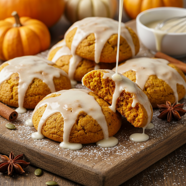 Irresistible Pumpkin Spice Cookies with Glaze recipe