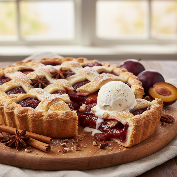 Irresistible Spiced Plum Pie recipe