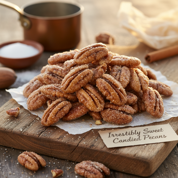 Irresistibly Sweet Candied Pecans recipe